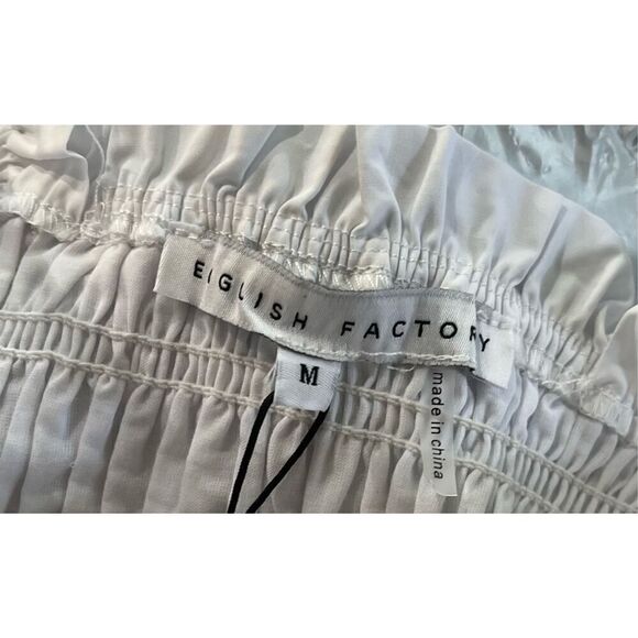 English Factory Women's Smocked Bust Multi Ruffled Maxi Gown Dress - Picture 6 of 7